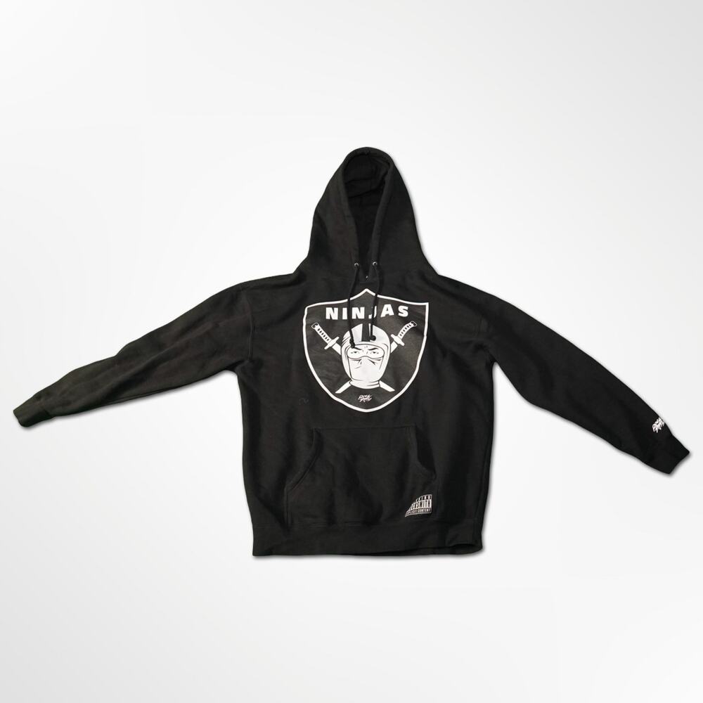 Rocksmith NYC Ninjas Hoodie Men's Large Black Shield Graphic